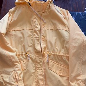 J.Crew Yellow Light Rain Coat XL